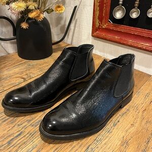 🖤 TRISTAN – Black Leather Chelsea Boots – Size 39